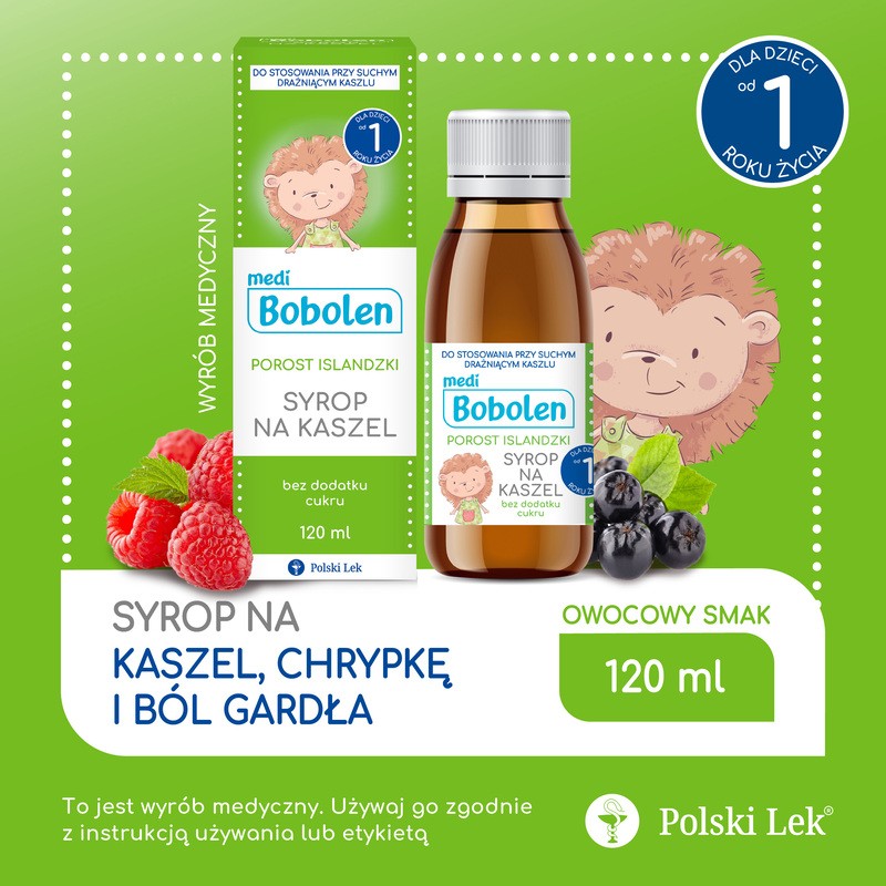 Bobolen Porost Islandzki Syrop Na Kaszel 120 Ml