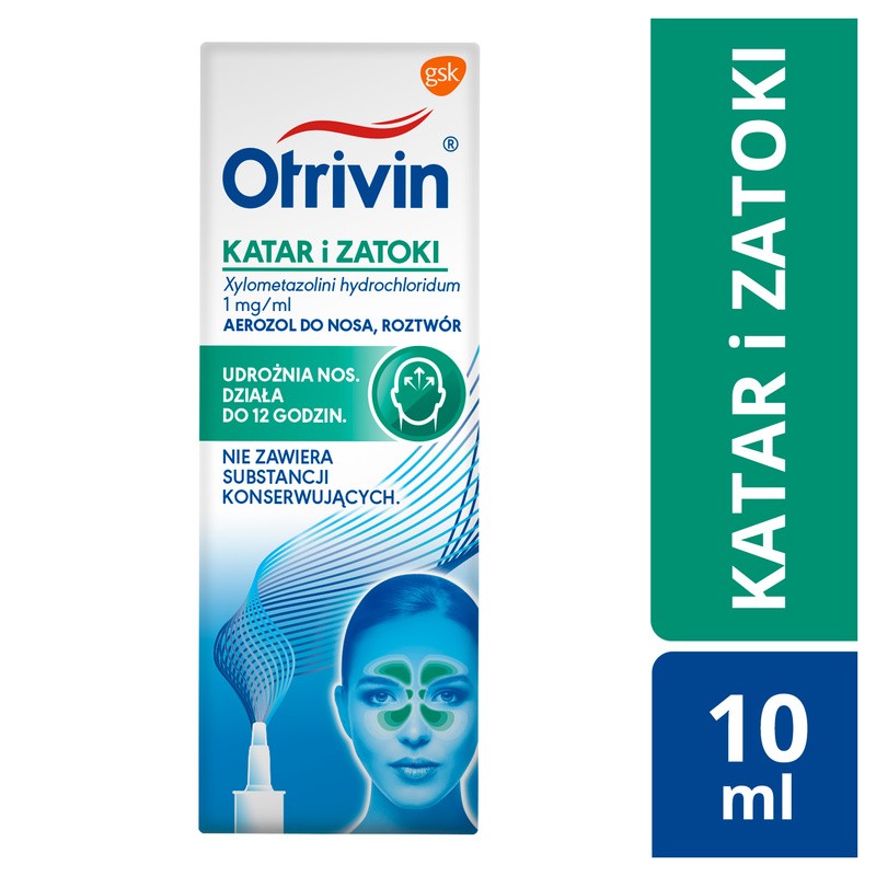 Otrivin Katar I Zatoki 1 Mg Ml Aerozol Do Nosa 10 Ml Butelka