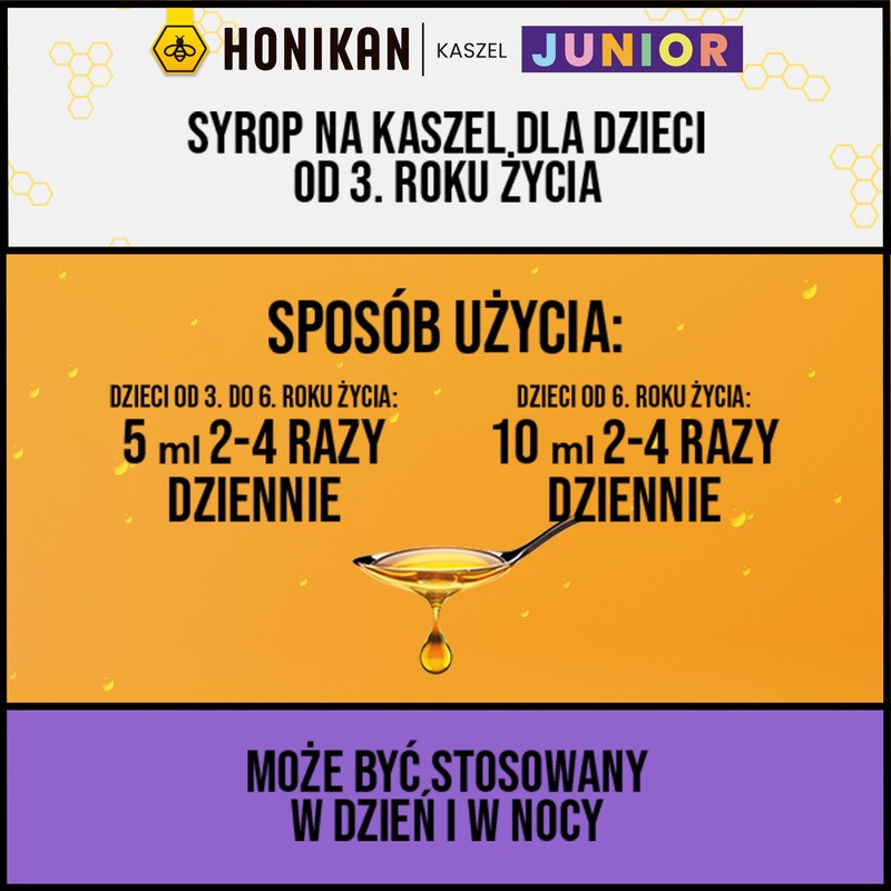 Honikan Kaszel Junior Syrop Na Kaszel Suchy I Mokry G