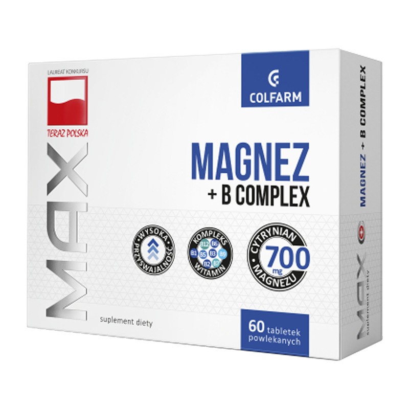 Magnez B Complex Tabletki Powlekane 60 Szt