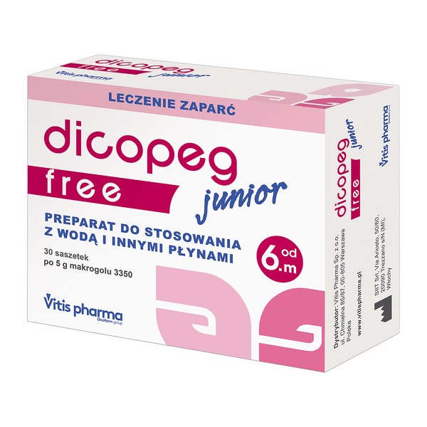 Dicopeg Junior Free proszek dla dzieci od 6 miesiąca saszetki 30 szt