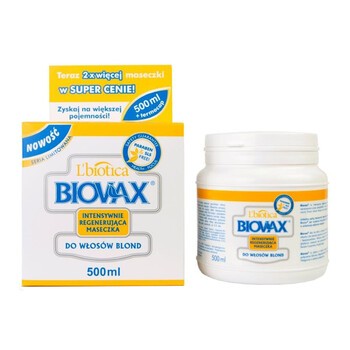 Biovax Intensywnie Regeneruj Ca Maseczka Do W Os W Blond Ml