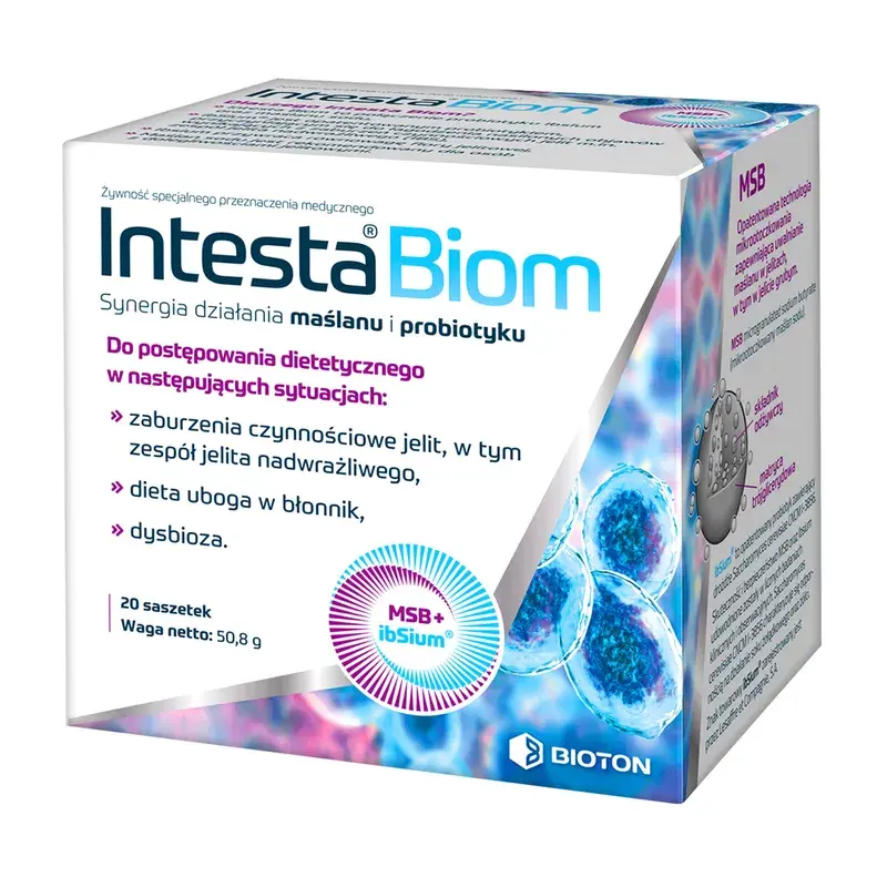 maślan sodu Intesta Biom, saszetki, 20 szt., ranking maślanów sodu