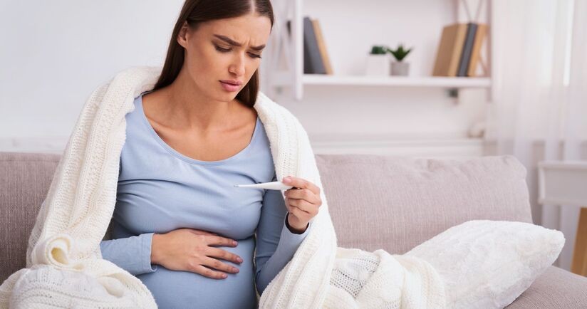 grypa w ciąży, ciężarna kobieta z grypą