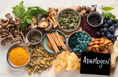 Adaptogeny w formie roślin, grzybów. 