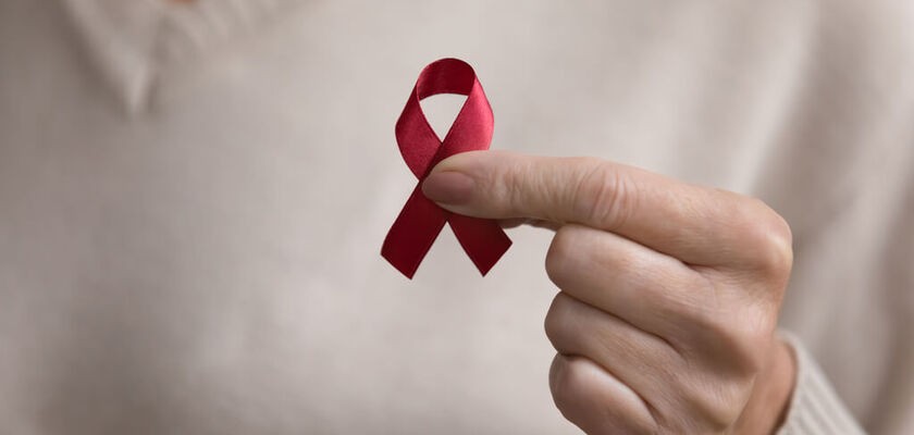 Wstążeczka będąca symbolem walki z HIV