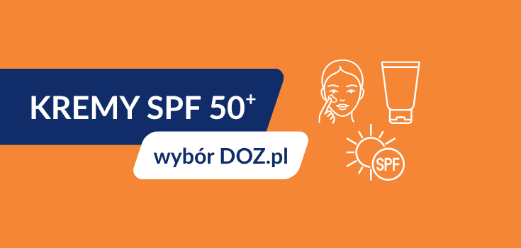 kremy spf 50 plus, zestawienie dozpl