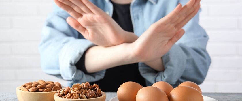 alergia pokarmowa, alergia na produkty spożywcze, alergia na jajka, alergia na orzechy