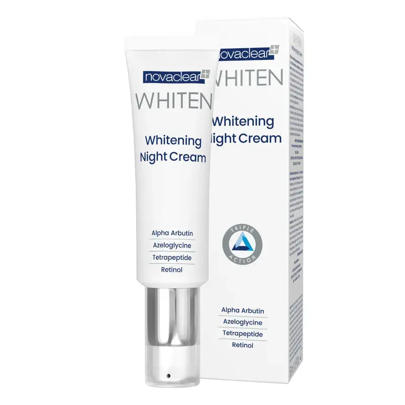 krem na przebarwienia, Novaclear Whiten, krem redukujący przebarwienia na noc, 50 ml, ranking kremów na przebarwienia