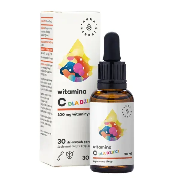 Aura Herbals Witamina C dla dzieci, płyn, 30 ml (Aura Herbals), ranking witaminy C, najlepsza witamina C