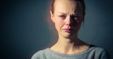 Smutna kobieta w depresji