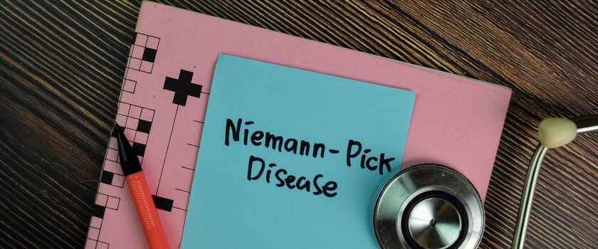 Tablica diagnostyczna z informacją o chorobie Niemanna-Picka