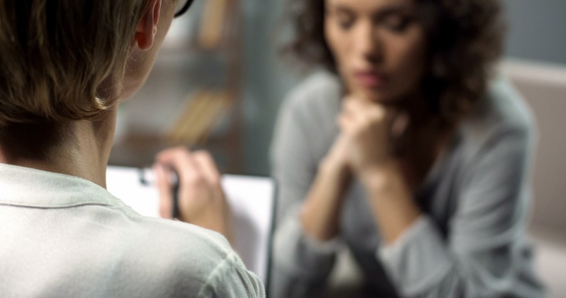 Kobita podczas sesji z psychologiem