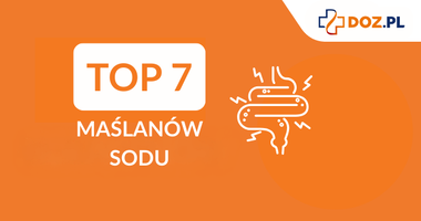 napis "TOP7 maślanów sodu" i symboliczna grafika jelit. Ranking maślanów sodu 2025, najlepszy maślan sodu, maślan sodu ranking