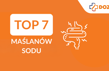 napis "TOP7 maślanów sodu" i symboliczna grafika jelit. Ranking maślanów sodu 2025, najlepszy maślan sodu, maślan sodu ranking