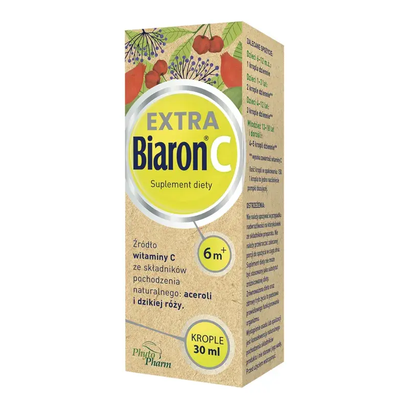 witamina C, Biaron C Extra, krople, 30 ml, ranking witaminy C, najlepsza witamina C