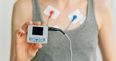 Osoba z zalożonym holterem. Bradykardia, objawy bradykardii, diagnostyka bradykardii. 