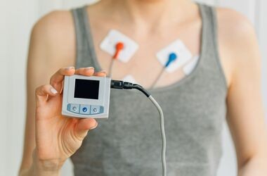 Osoba z zalożonym holterem. Bradykardia, objawy bradykardii, diagnostyka bradykardii. 
