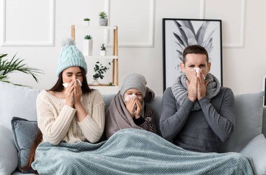 rodzina choruje na grypę