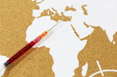 szczepionka na ospę i mapa Afryki