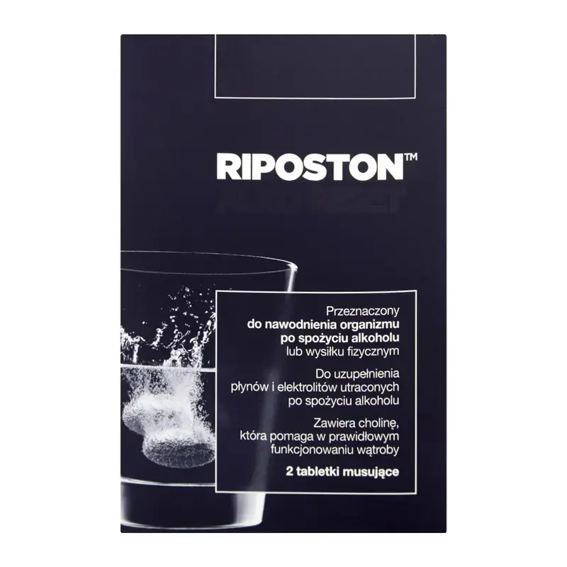 preparat na kaca Riposton, tabletki musujące, 2 szt., ranking preparatów na kaca