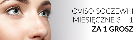 Oviso soczewki miesięczne 3 + 1 za 1 grosz