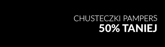 Chusteczki Pampers 50% taniej