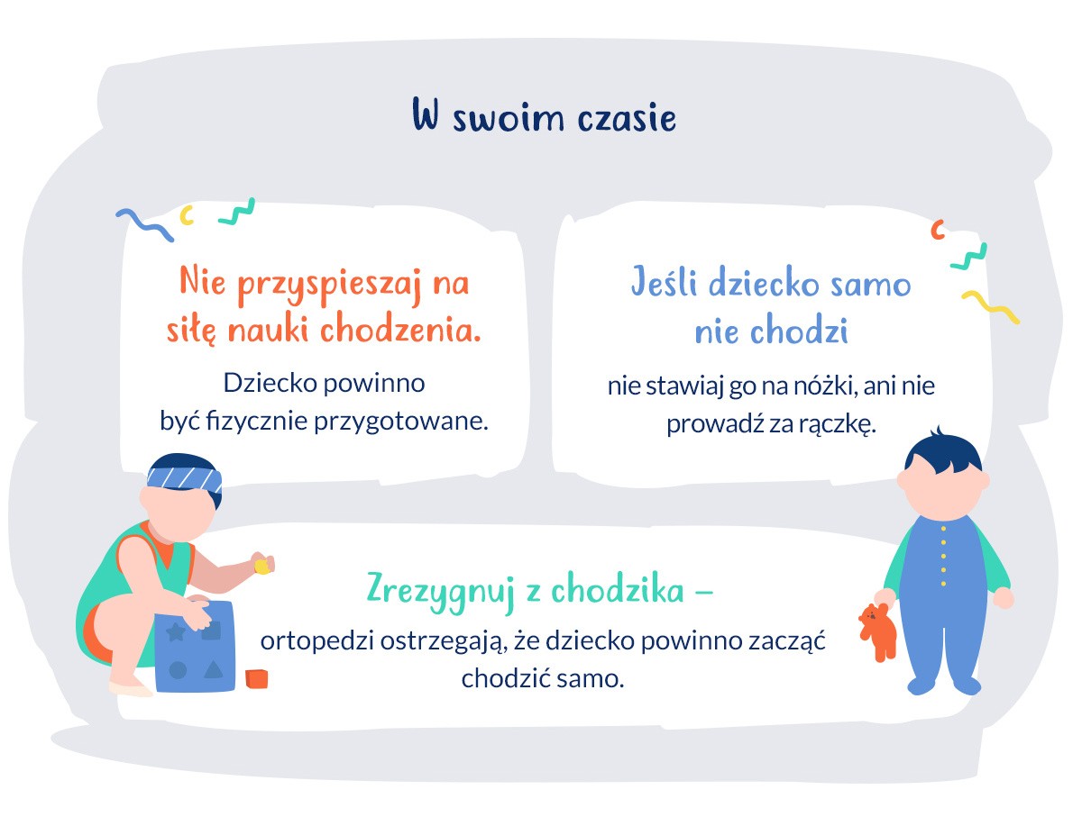 infografika nauka chodzenia dziecka w 11. miesiącu życia