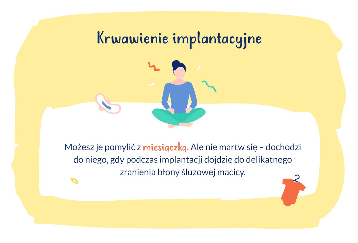 infografika krwawienie implantacyjne