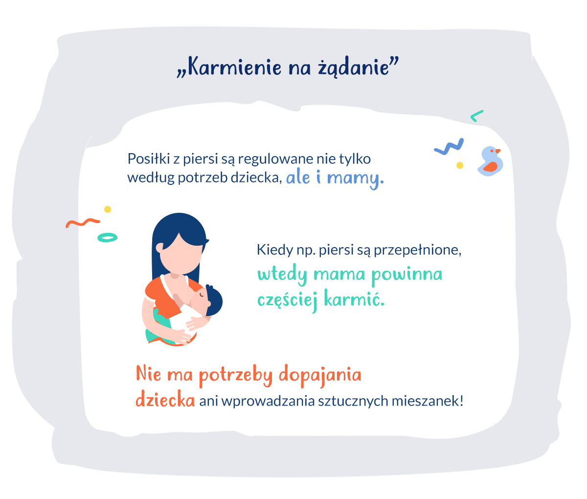 infografika karmienie na żądanie w 3. miesiącu życia dziecka
