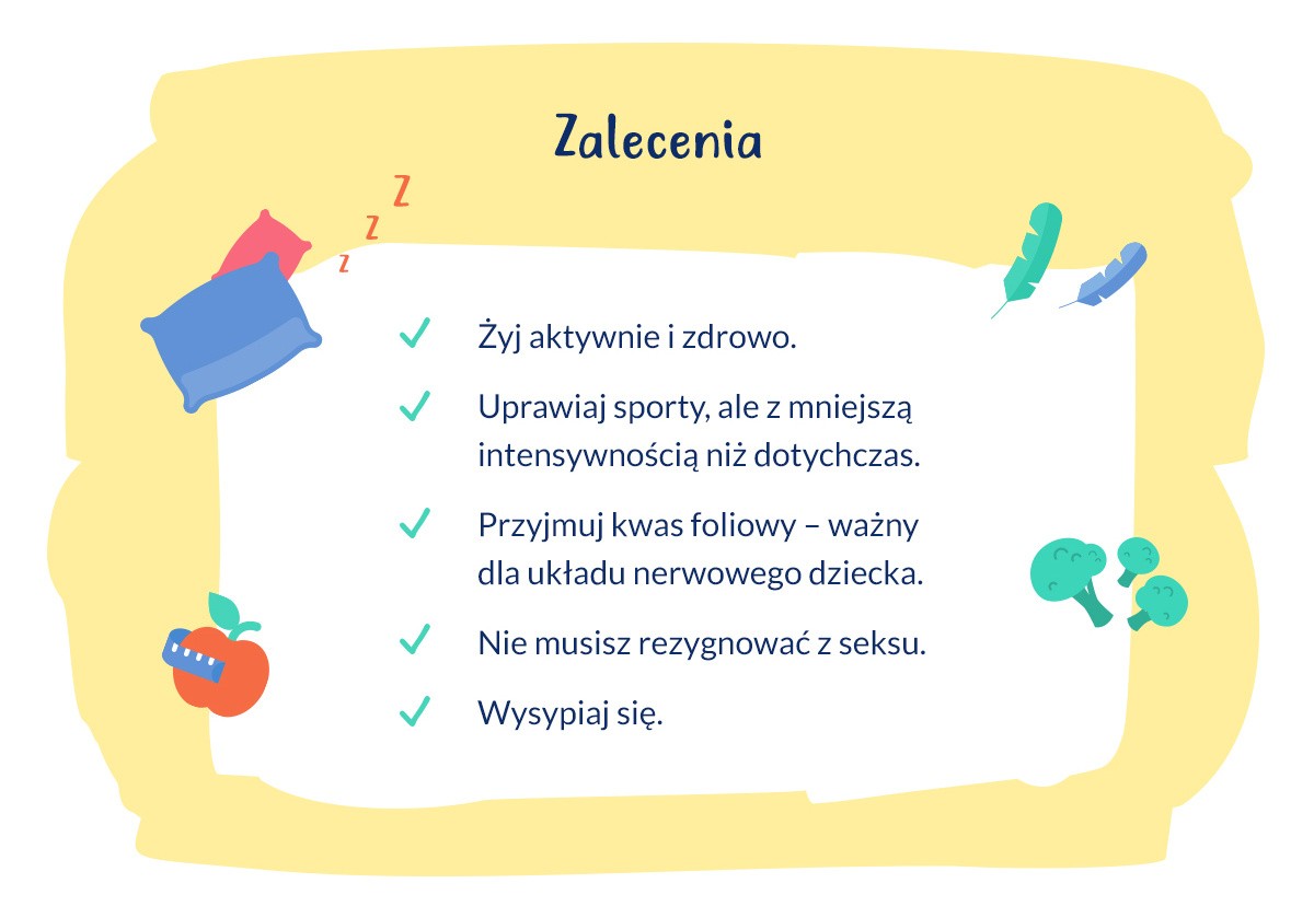 infografika zalecenia w 4. tygodniu ciąży