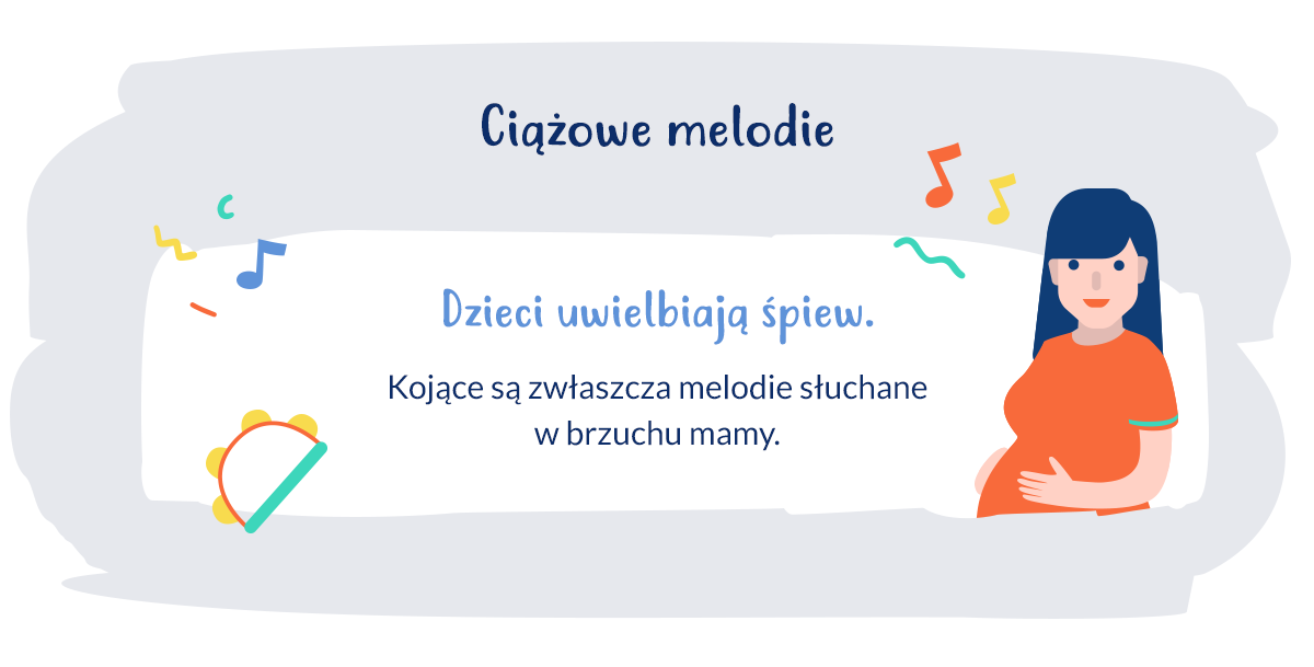 infografika śpiewanie dla dziecka w 4 miesiącu życia