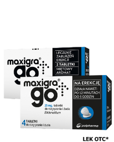 Maxigra® Go, tabletki do rozgryzania i żucia