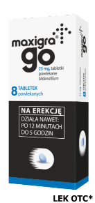 Maxigra® Go, tabletki powlekane 25 mg, 8 tabletek