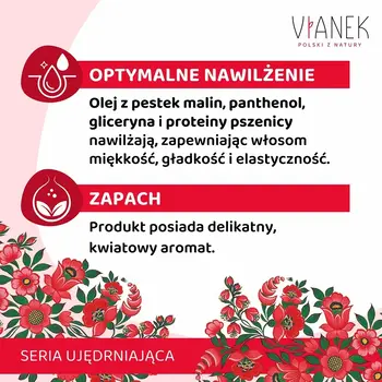 Vianek, regenerujący szampon do włosów ciemnych, farbowanych, 300 ml