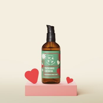 Mydlarnia 4 Szpaki, olejek do masażu ciała i twarzy, truskawka i werbena, 100 ml