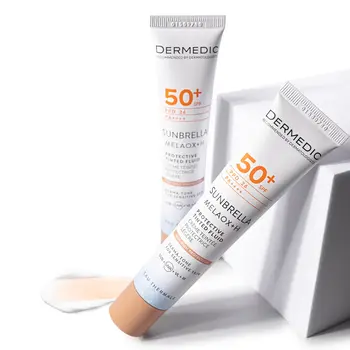 Dermedic Sunbrella, lekki krem ochronny, tonujący, SPF 50+ PPD 26, 40 ml