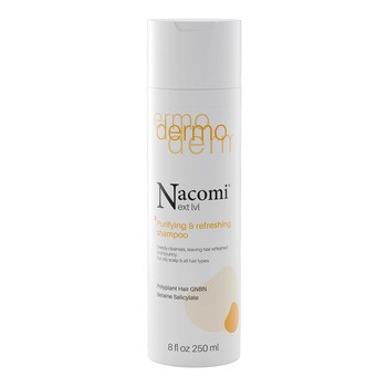 Nacomi Next LVL Dermo, szampon do włosów, oczyszczająco-odświeżający, 250 ml