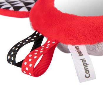 Canpol Babies, zabawka kontrastowa z piszczkiem i lusterkiem SENSORY TOYS, 1 szt.
