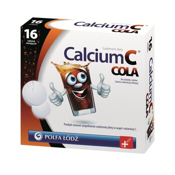 Calcium C Cola, tabletki musujące, 16 szt