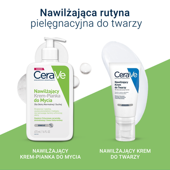 CeraVe, nawilżający krem-pianka do mycia, 473 ml