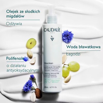 Caudalie Vinoclean, migdałowe mleczko do demakijażu, 200 ml