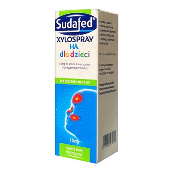 Sudafed XyloSpray HA dla dzieci, 0,5mg/ml, aerozol do nosa, (import równoległy, InPharm), 10 ml