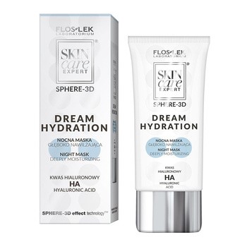 Flos-Lek Skin Care Expert Sphere 3D Dream Hydration, nocna maska głęboko nawilżąjąca, 50 ml