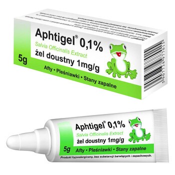 Aphtigel 0,1 %, żel do pielęgnacji jamy ustnej, 5 g