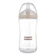 Canpol Babies Natural Shape, butelka ze smoczkiem dwustrefowym, 330 ml, średni, 1 szt.