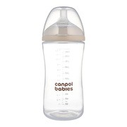 Canpol Babies Natural Shape, butelka ze smoczkiem dwustrefowym, 330 ml, średni, 1 szt. https://azcdn.doz.pl/image/d/product/ffbd8213-scale-180x180.png