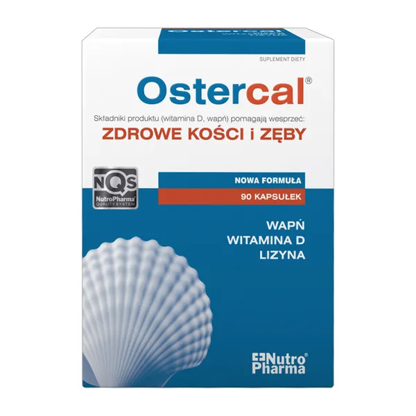 Кальций из раковин устриц Ostercal, с витамином D3, 90 капсул