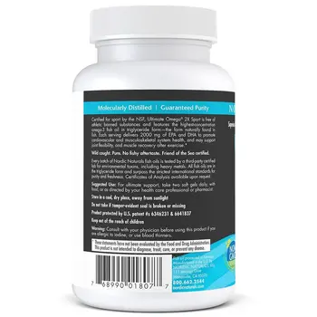 Nordic Naturals Ultimate Omega 2X Sport, kapsułki, smak cytrynowy, 60 szt.
