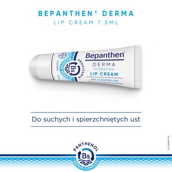 Bepanthen Derma Hydrating Lip Cream, nawilżająco-ochronny krem do ust, 7,5 ml